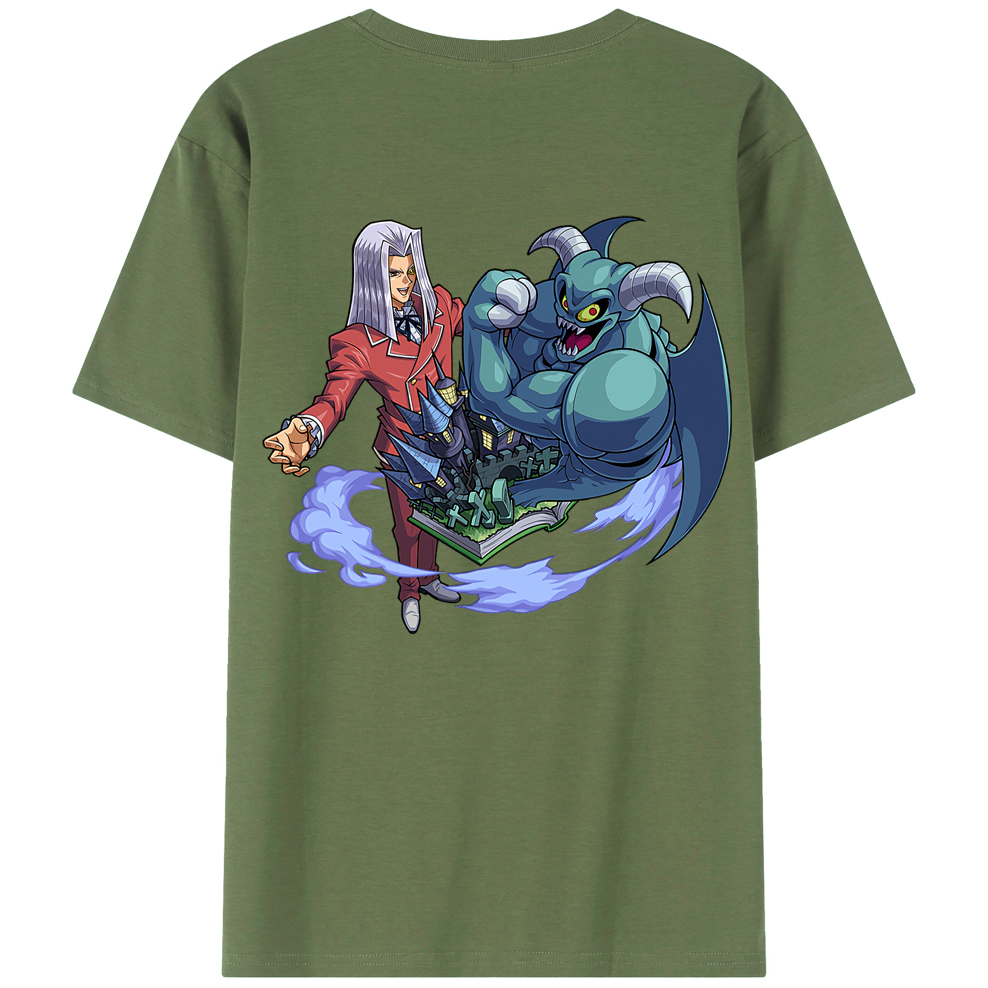 （画像用） 遊☆戯☆王 Yu-Gi-Oh! 綿100％ メンズ半袖Tシャツ（バックプリント） 通気性